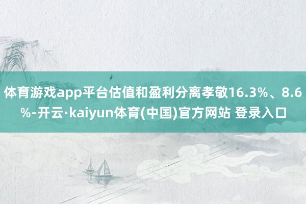 体育游戏app平台估值和盈利分离孝敬16.3%、8.6%-开云·kaiyun体育(中国)官方网站 登录入口