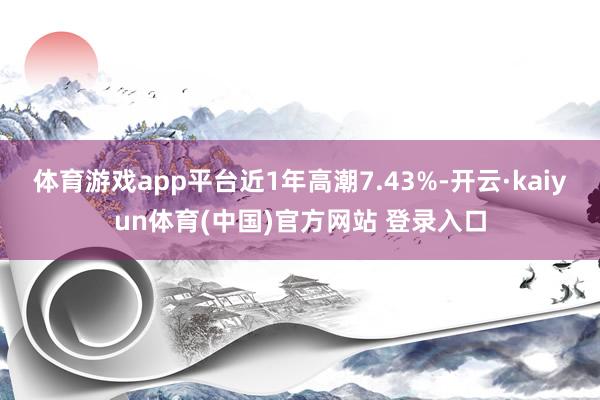 体育游戏app平台近1年高潮7.43%-开云·kaiyun体育(中国)官方网站 登录入口