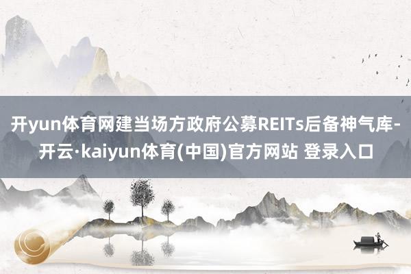 开yun体育网建当场方政府公募REITs后备神气库-开云·kaiyun体育(中国)官方网站 登录入口